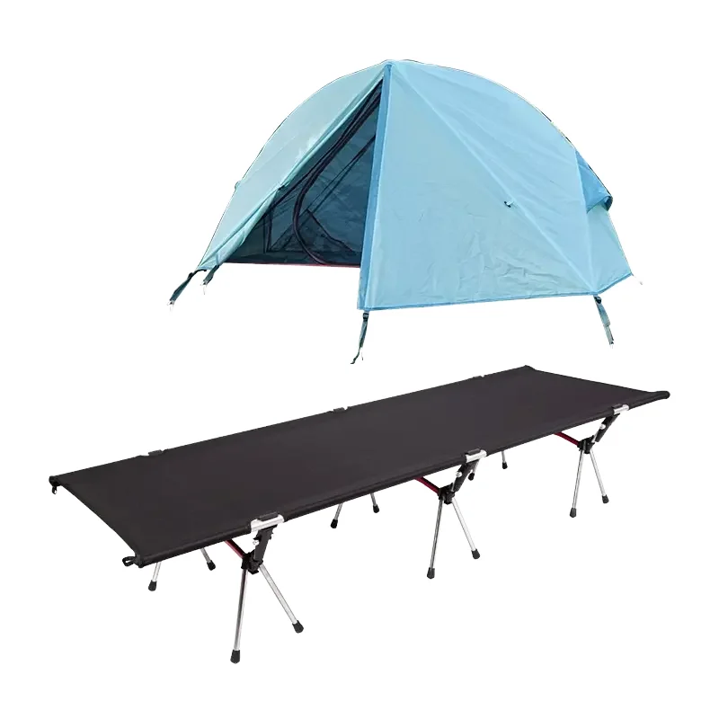 Camping Cot Foldable - Lightweight Aluminum Alloy Cot with Reclining