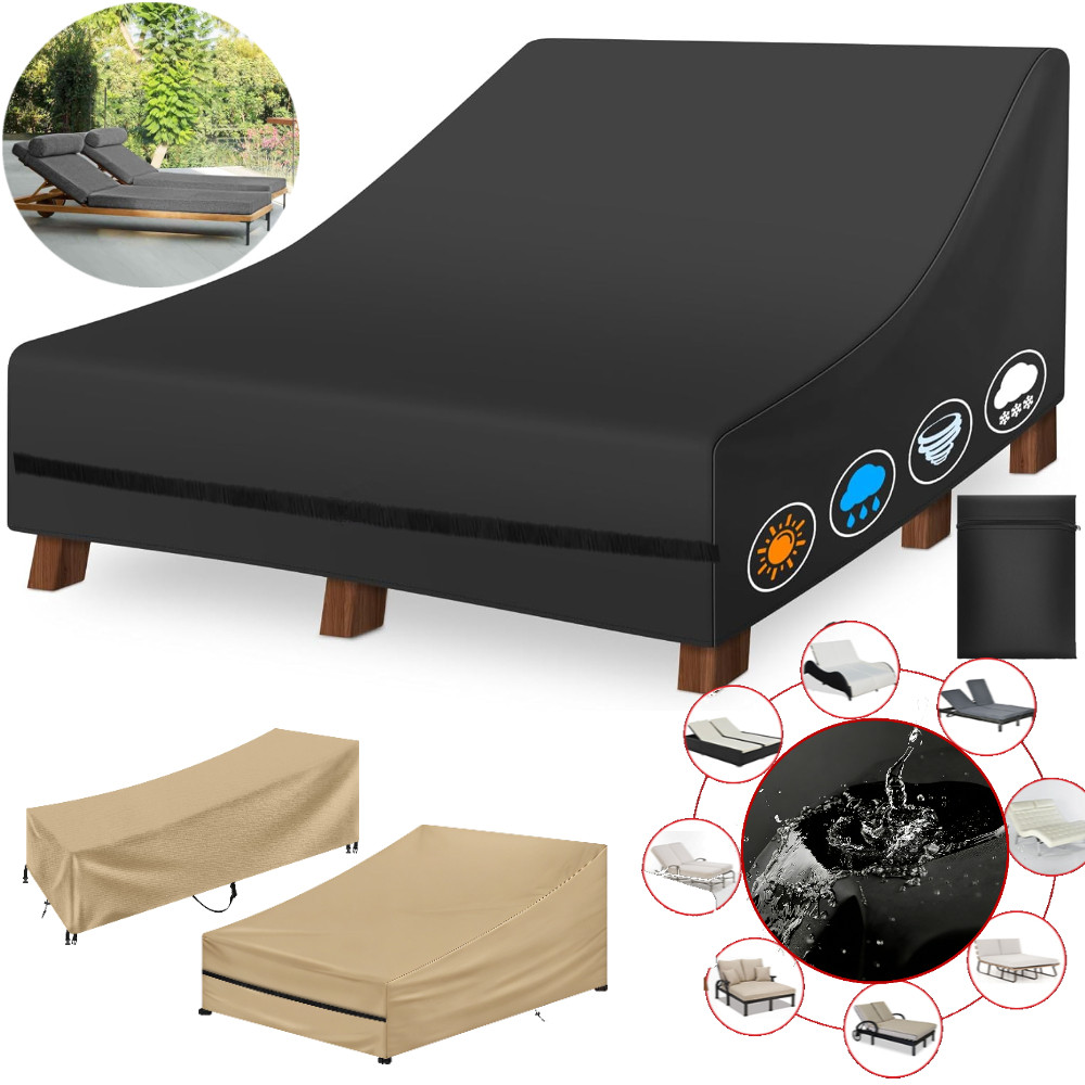Outdoor Daybed Furniture - Waterproof Double/Single Wide Patio Chaise Lounge