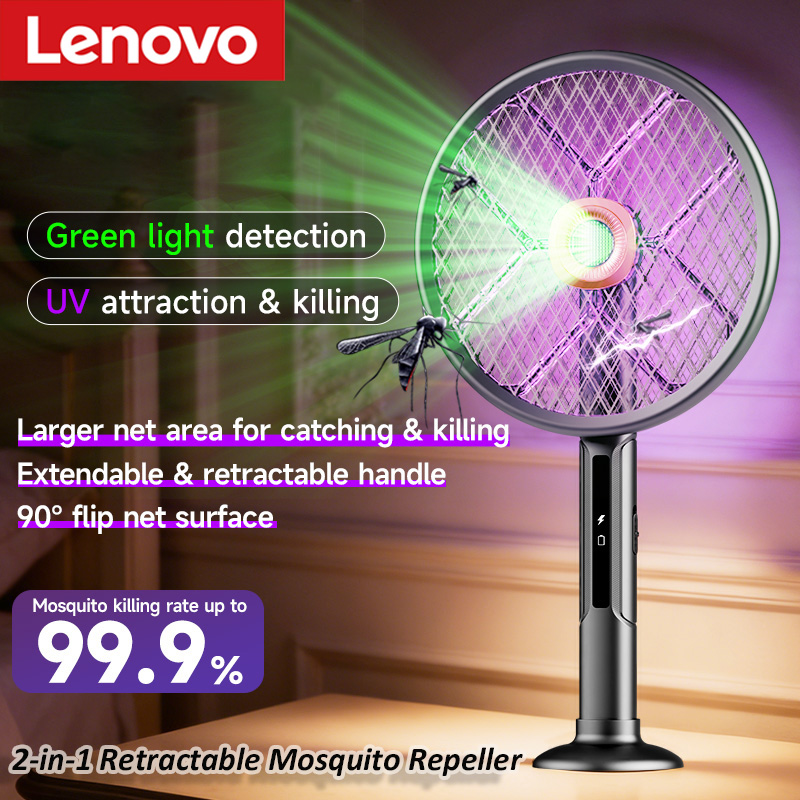 Outdoor Furniture Hay - Lenovo 2-in-1 Electric Mosquito Swatter Retractable