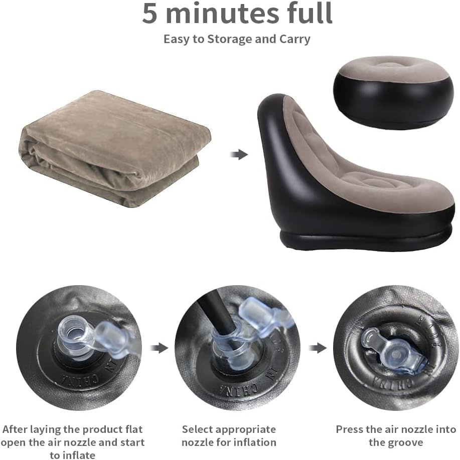 2Pcs Lazy Sofa Inflatable Chai - đánh giá và giá Outdoor Furniture Hay