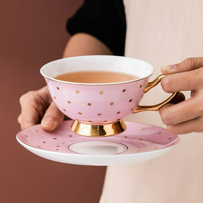 Ceramic Pink Coffee Mugs with  - đánh giá và giá Bistro Table Set