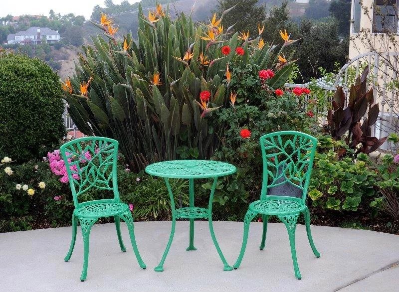 Durable Cast Aluminum 3-Piece  - đánh giá và giá Bistro Table Set