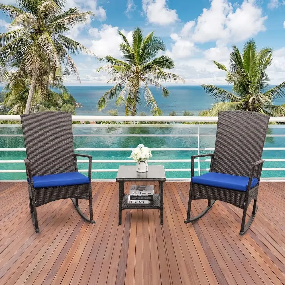 Outdoor PE Wicker Rocking Chai - đánh giá và giá Bistro Table Set