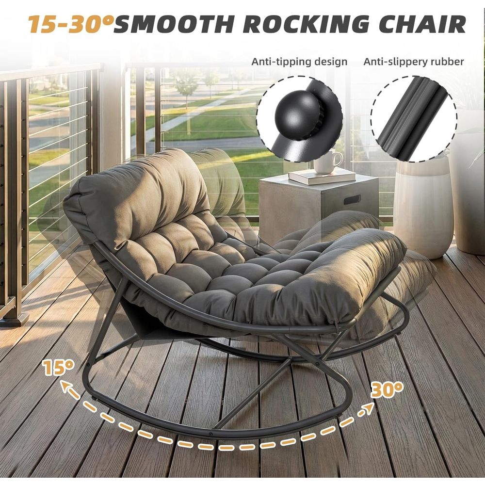 Oversized Papasan Rocking Chai - đánh giá và giá Outdoor Furniture Without Cushions
