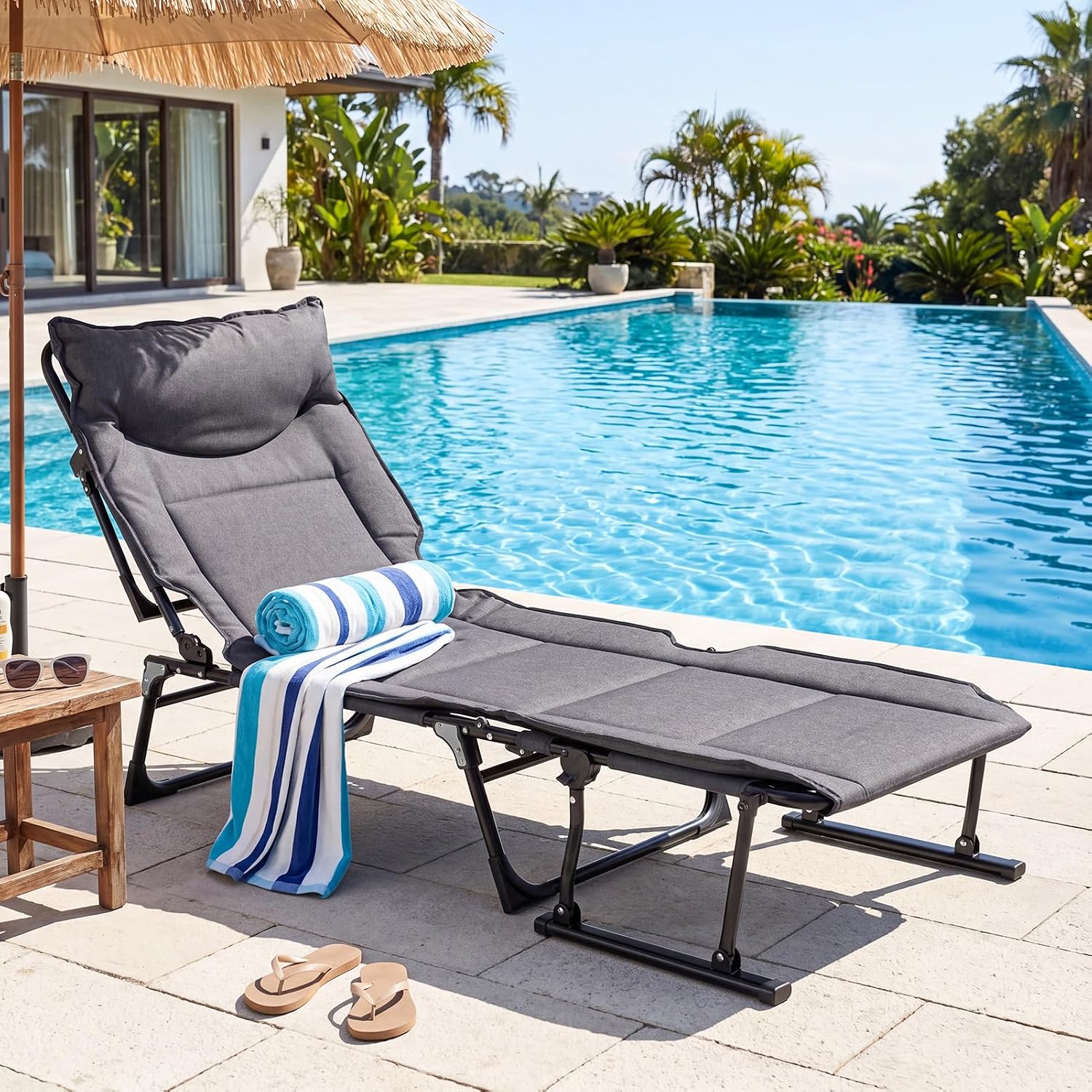 Folding Patio Lounge Chair Set - đánh giá và giá Camping Cot Foldable