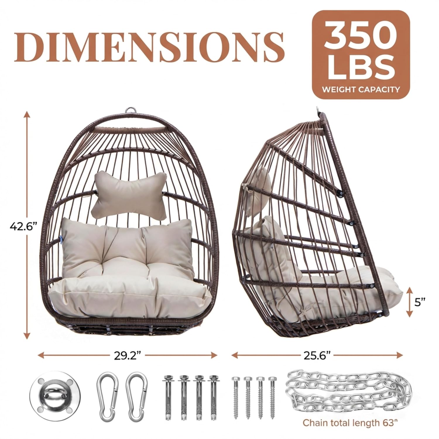 Outdoor Hanging Egg Chair With - đánh giá và giá Outdoor Furniture Without Cushions