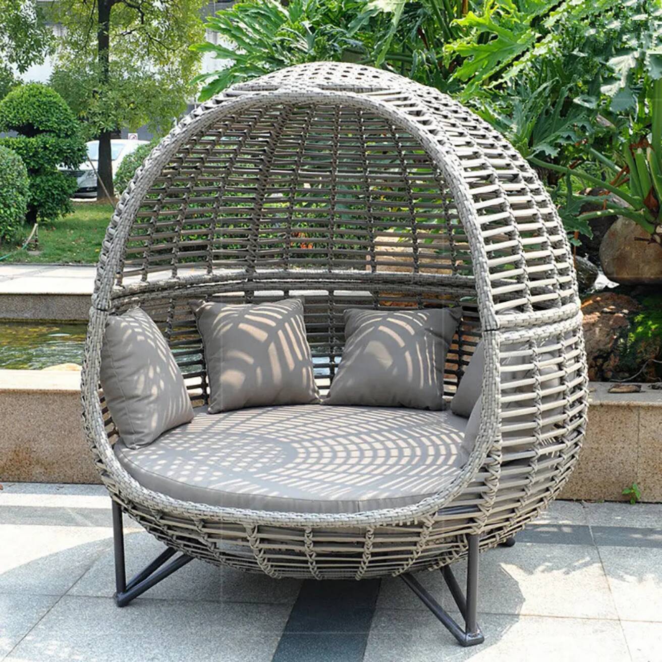 Nordic Patio Canopy Daybed Out - đánh giá và giá Outdoor Daybed Furniture