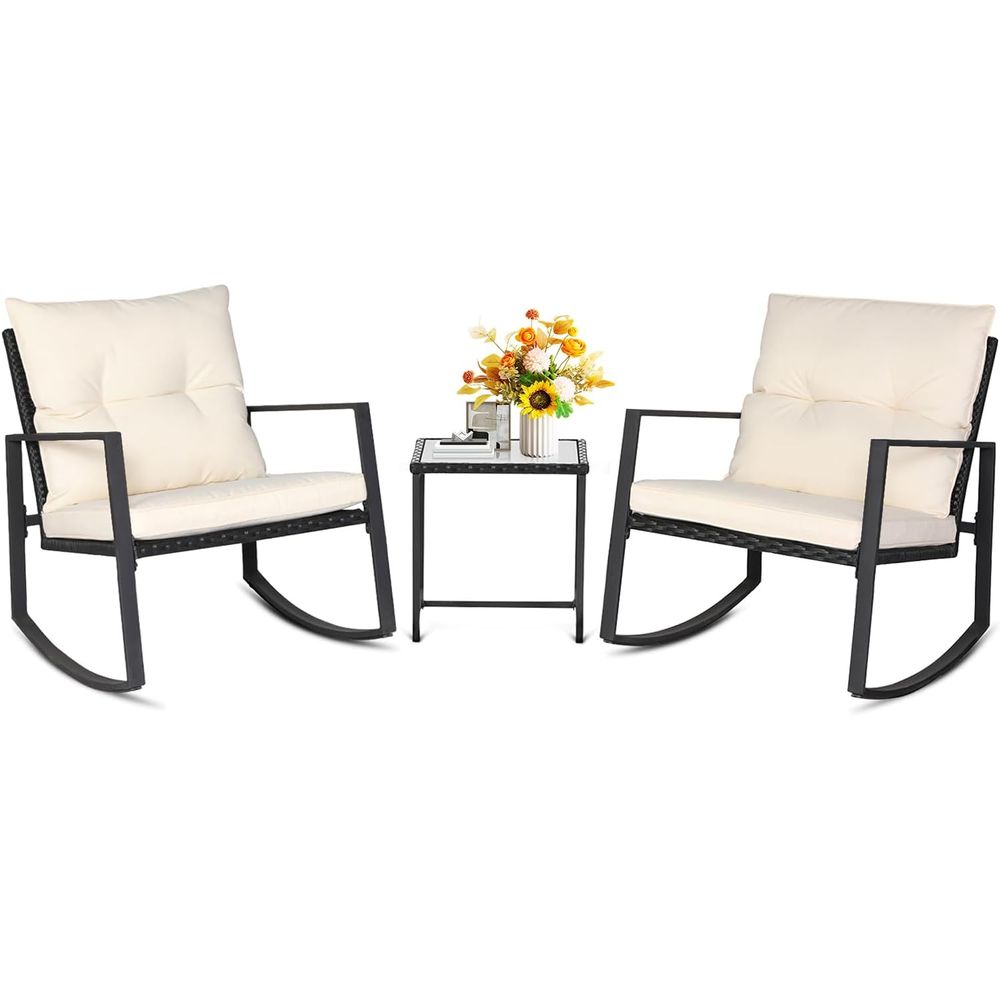 3 Piece Outdoor Rocking Bistro - đánh giá và giá Bistro Table Set