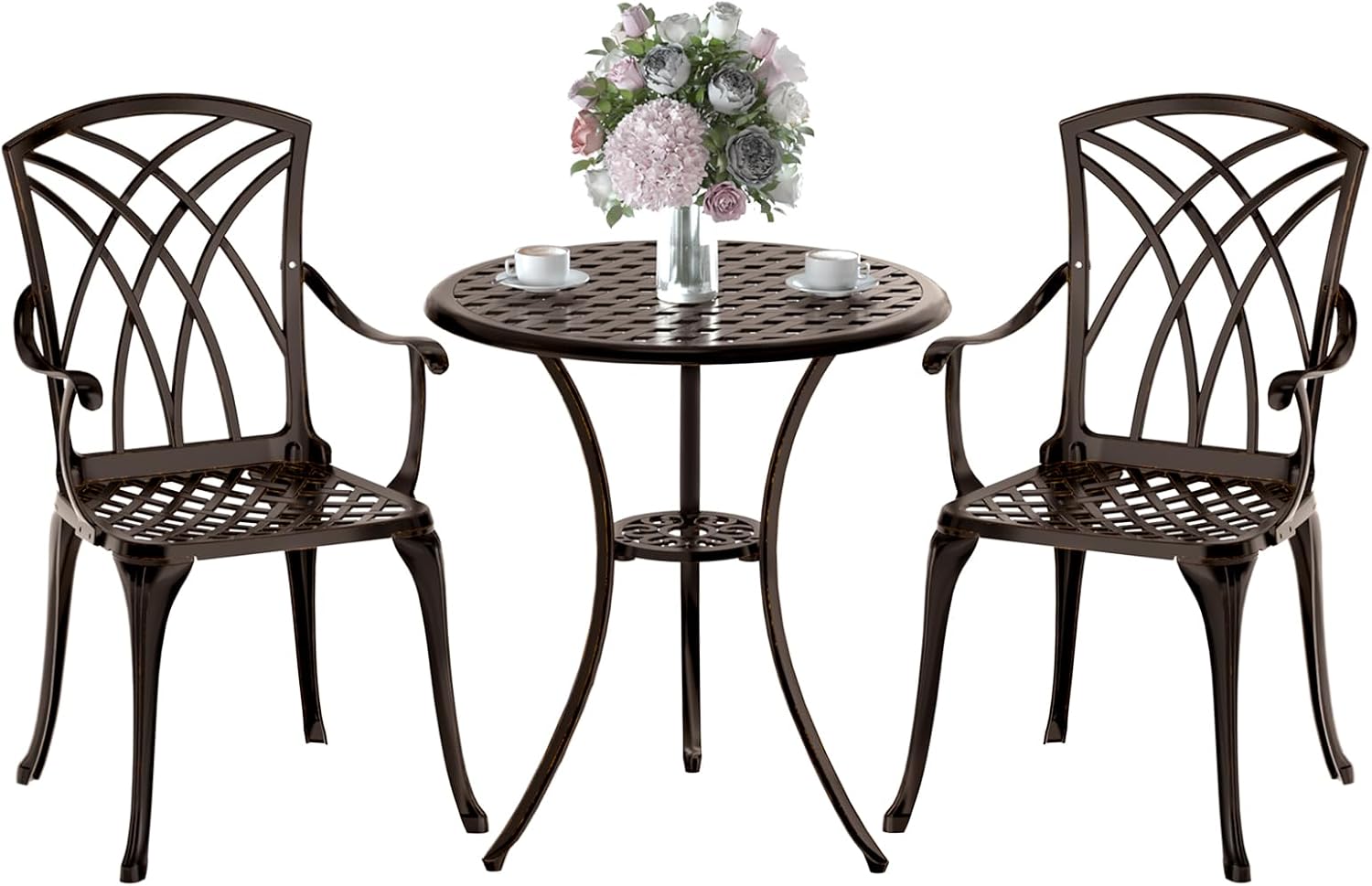 Bronze cast aluminum 3-piece r - đánh giá và giá Bistro Table Set