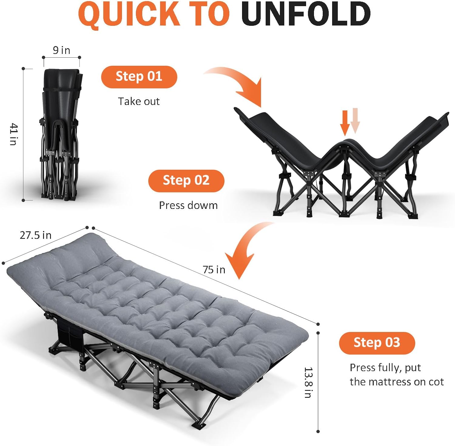 Camping Cot For Adults With Cu - đánh giá và giá Camping Cot Foldable