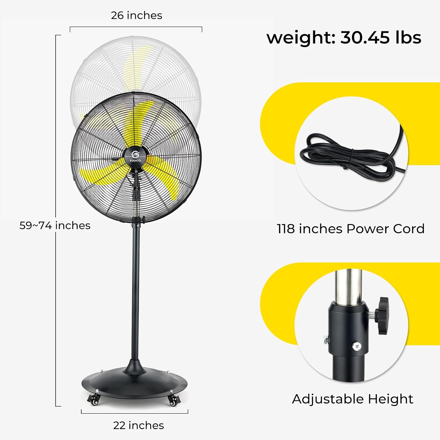 24'' Outdoor Oscillating Pedes - đánh giá và giá Outdoor Furniture Modern